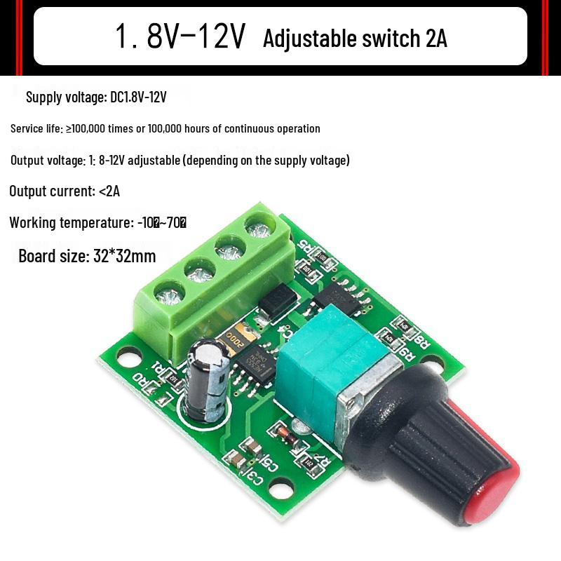 

5V-35V PWM DC Motor Speed Controller with LED Dimming Switch Module