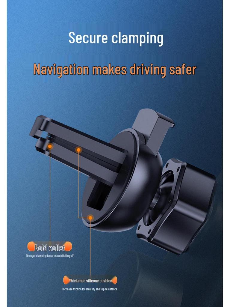 Q3 Wireless Car Charger Mount: 15W Automatic Clamping Phone Holder for Navigation