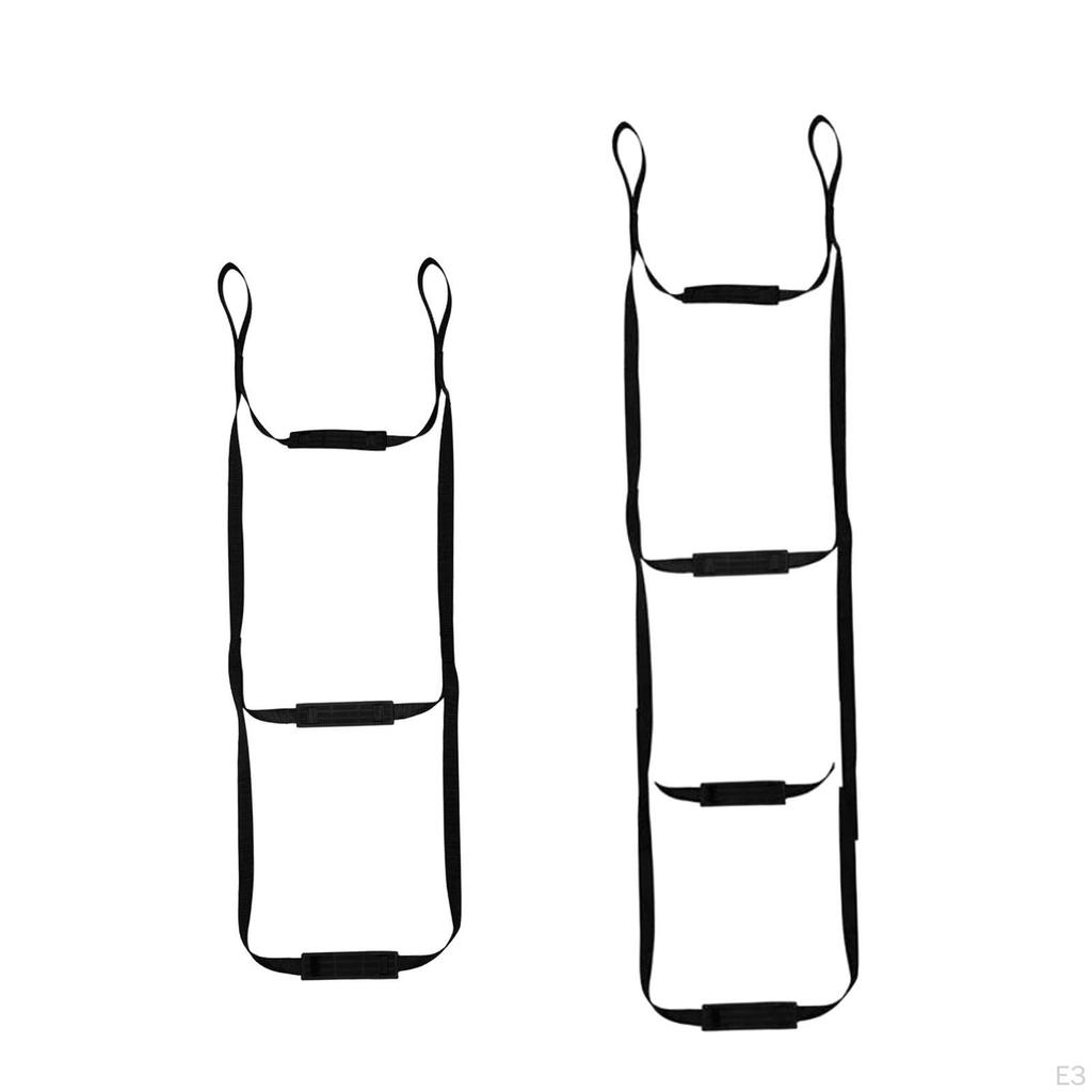 Boat Rope Ladder Climbing Aid Nylon Webbing Anti Skidding Steps for Canoes