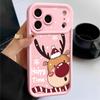 Christmas Elk Pattern Case For iPhone 17 Air 16e 16 15 14 Pro Max 13 17 Pro Max 17 Pro 17 Shockproof Soft TPU Silicone Phone Cover Funda