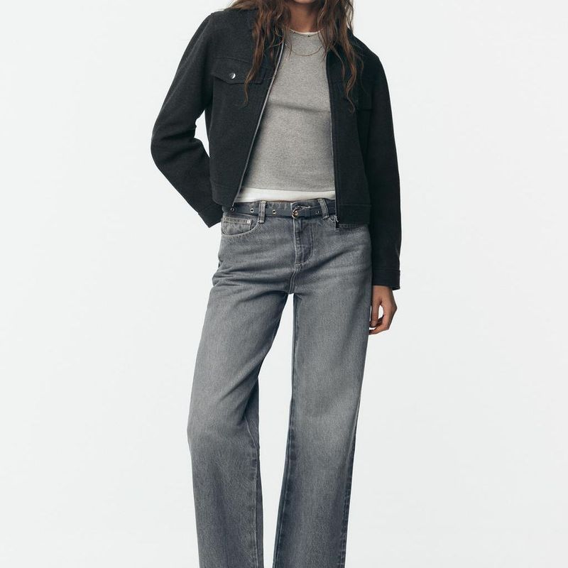 ZA Fall and winter new women's clothing ZR Fashion style Fashion soft zipper pocket decoration jacket Outwear 3046265