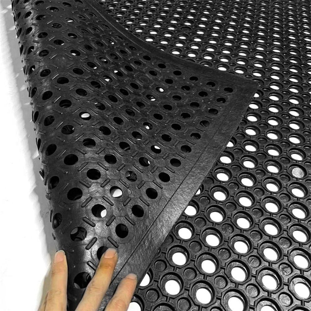 New Rubber Rubber Matting Anti Slip Black Kitchen Mat Modern Style Door Mat Home Kitchen