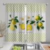 2 Pcs Lemon fruit print curtains,suitable for bedroom,living room kitchen decoration,home decoration,window decoration