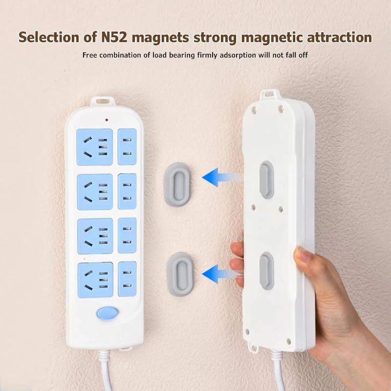 Magnetic Remote Control Holder Wall Mount Hole Free Upgrade Remote Control Organizers Storage Self-Adhesive