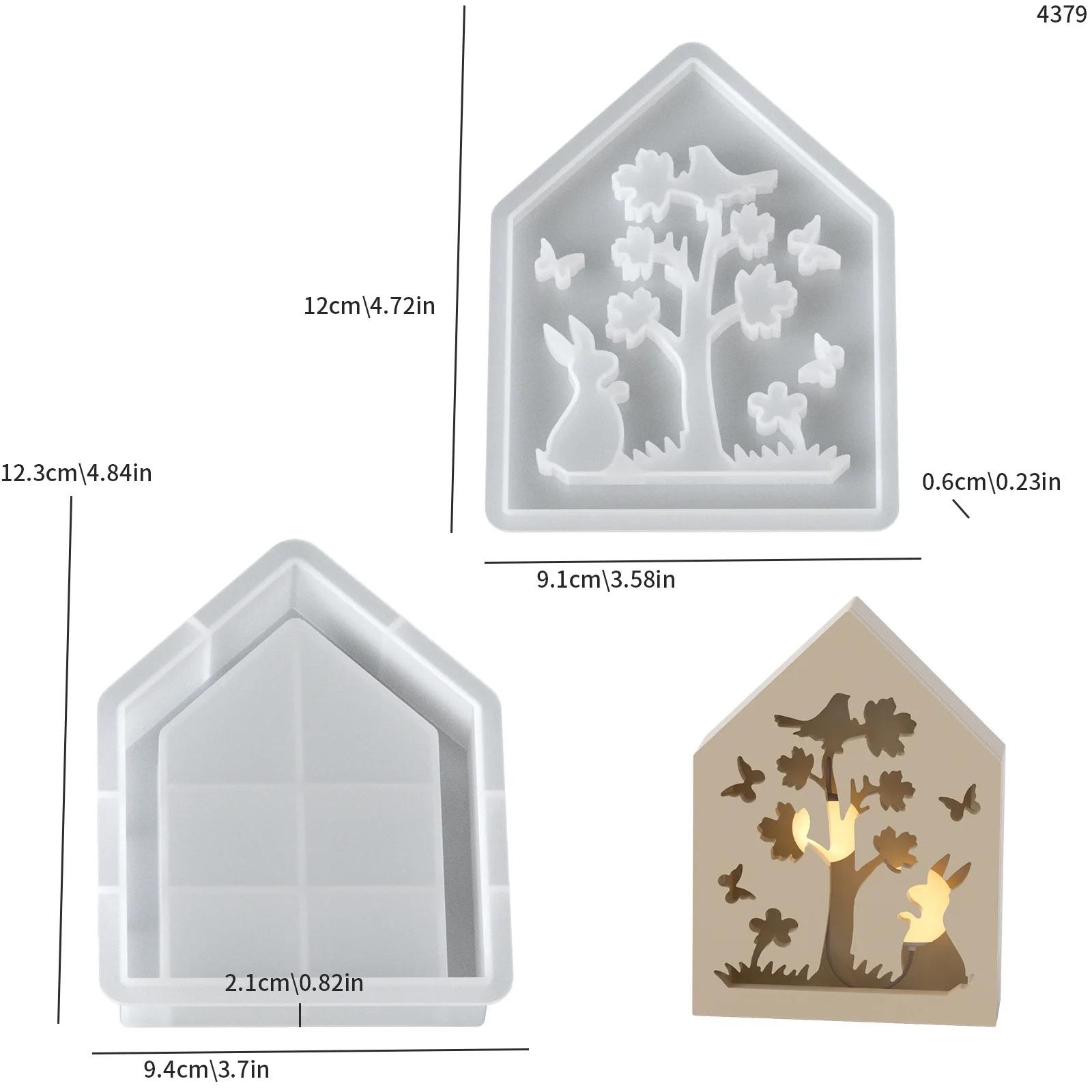 

Top Quality 2pcs Easter Silicone Molds Non-Stick Bunny Figurines Rabbit Soap Casting Animal Mold Home Decor Crafts Resin Gypsum