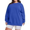 Plus Size Sweatshirt For  Women Oversized Crewneck Long Sleeve Pullover Tops