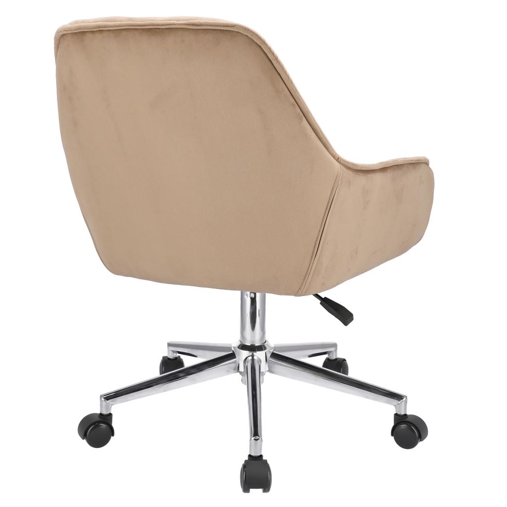 Beige LARGO armchair on a silver foot