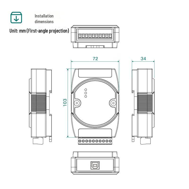 Maiwei Industrial USB to RS232/RS485/RS422 Serial Converter
