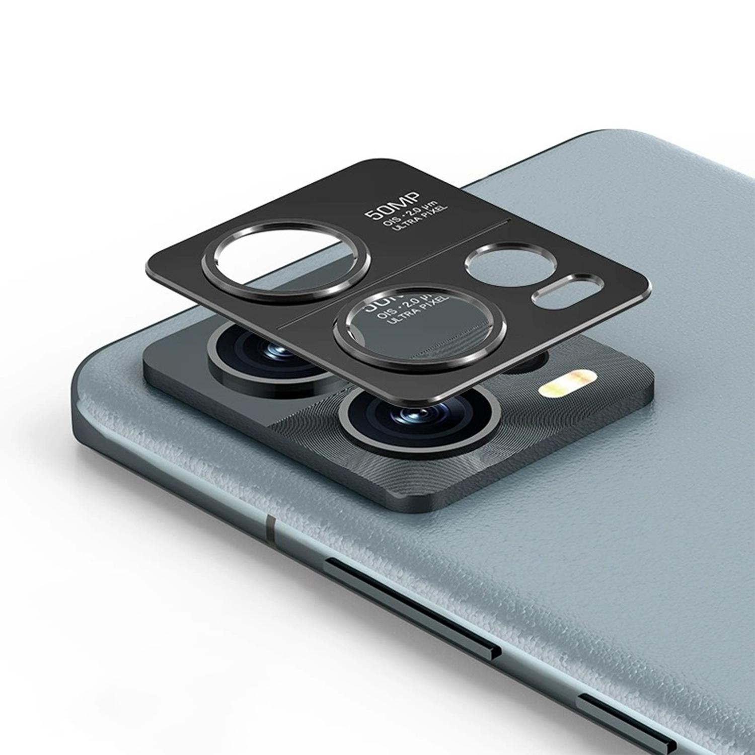 

For Motorola Edge 30 Fusion 5G Hollow Lens Protector Aluminum Alloy Phone Camera Bezel Cover A