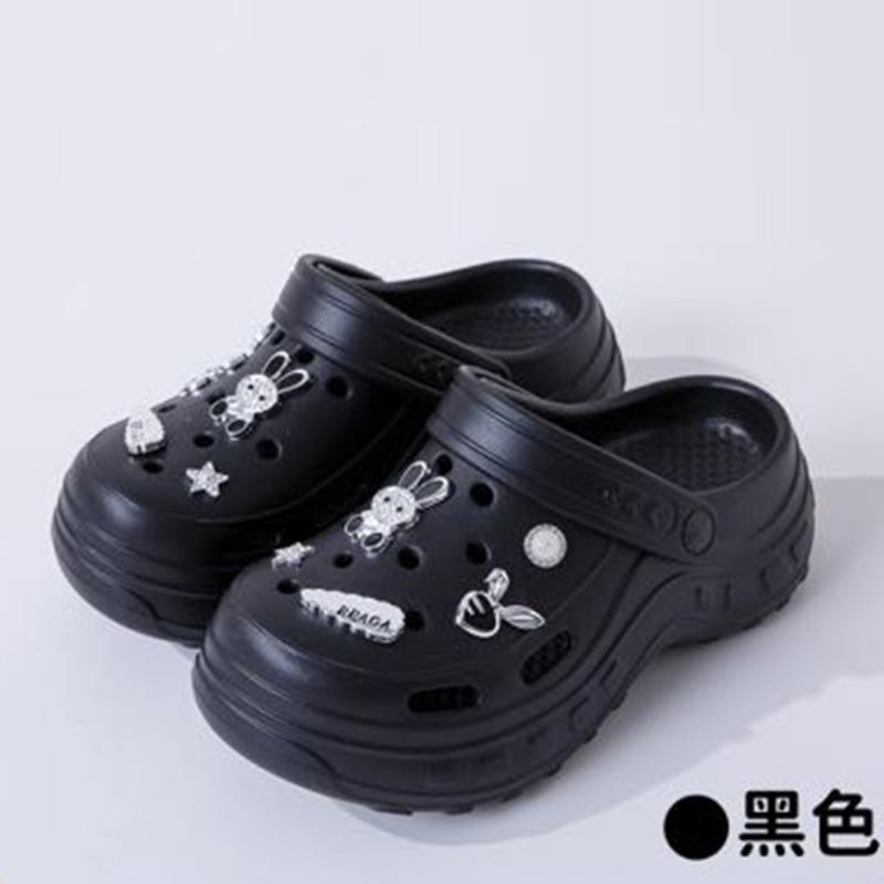 New thick-soled slippers women wear non-slip and wear-resistant cute cartoon eva slippers hole shoes wholesale