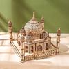 3D Wooden DIY Three-dimensional Taj Mahal Jigsaw Puzzle Adult Decompression Puzzle Holiday Gift Decoration Model