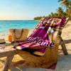 Masha Bear Personalized Text Beach Towel High Absorbency & Quick-Dry Perfect for Traveling Yoga Camping and Swimming