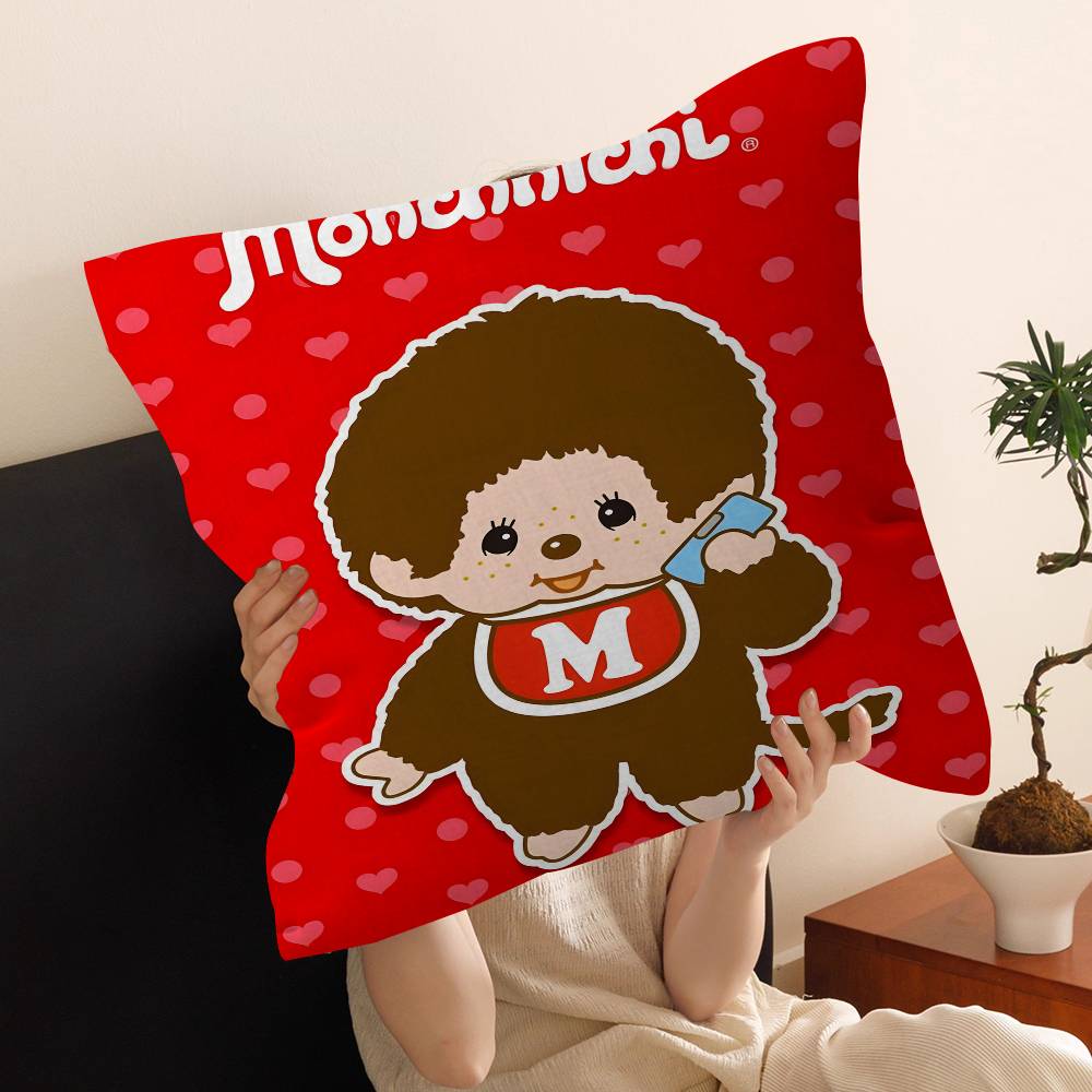 Anime M-Monchhichi pillow cover sofa cushion cover home room decoration children gift