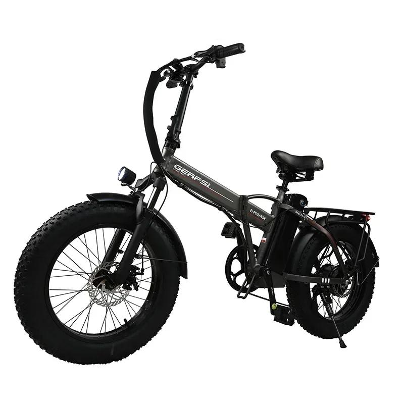 NEU 1000W Aluminium E-Bike 20 Zoll Fat Tire Strand Schnee Klapp Elektrofahrrad 48V 13AH Lithium Batterie Elektrofahrrad