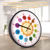 Wall Clock for Children Silent Modern Learning Clock 12 Inch Non-Ticking Design for Boys Girls Bedroom Kitchen Living Room