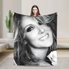 Celines Dion Siger Blanket Music Fuzzy Vintage Soft Throw Blankets for Home Summer