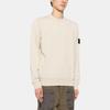 STONE ISLAND Plain Crew Neck Logo Pullover Long Sleeve Sweatshirt Men Sweatshirt Beige 811563051-V0097