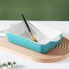 Ceramic Baking Tray Two-ear Baked Rice Roast Oven Microwave Special Plate Dish Dish Home Korean Ramen Bowl