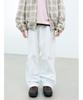 Saendeusaundeu (Unisex) Parachute Banding Pants White
