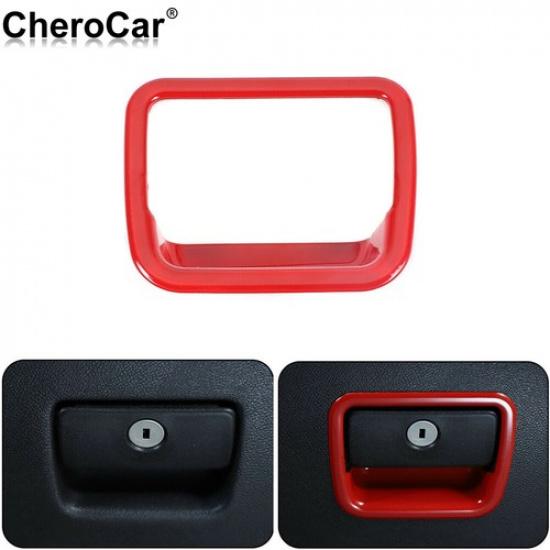 

For 2010-2015 Chevrolet Camaro Co-pilot Storage Box Handle Frame Cover Trim Red