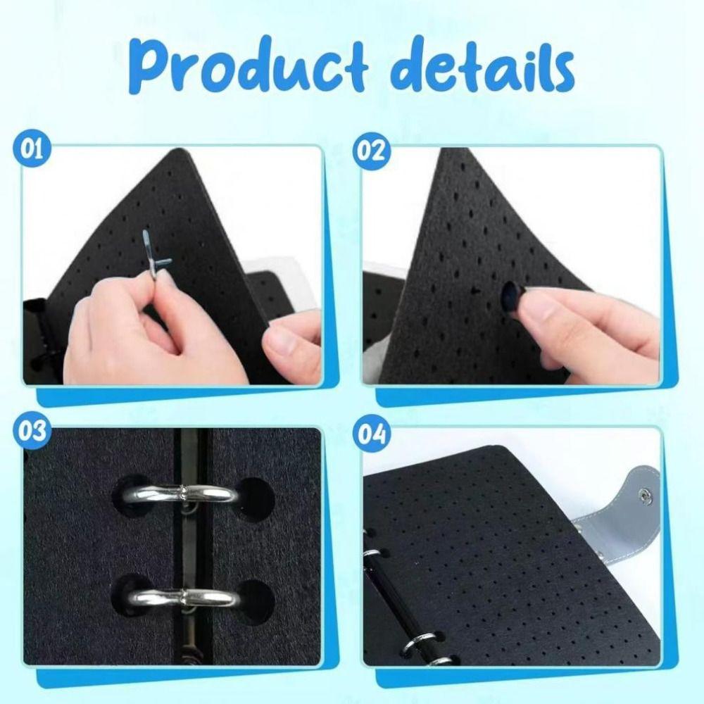 Space Saving Felt Brooch Storage Book Dust-proof Badge Charms Organizer Home Accessory