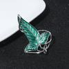 Elf Queen Green Leaves of Lorien Brooch Pin Tolkien Galadriel Legolas Frodo Baggins Aragorn Tree Enamel Badge Movie Jewelry