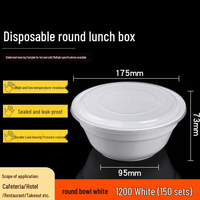 Homeglen Disposable Round Takeaway Food Containers