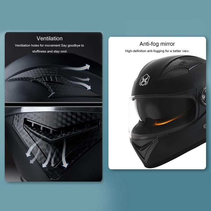 Motorcycle Helmets For Men Full Face Motorbike Riding Helmets Protective Full Face Helmets With Warm Neck Scarf For Motorcycle