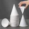 200Pcs 3.7Oz/4.5Oz White Paper Cone Cups Leakproof 200 Count Disposable Paper Cups Thicken Multi-functional Snow Cone Cups