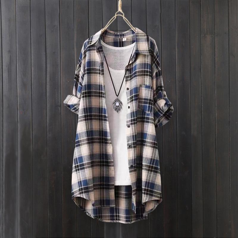 Sun Protection Japanese Vintage Cardigan Women's Elegant Blouses Mid-length Style Coat Summer Shirts Clothing