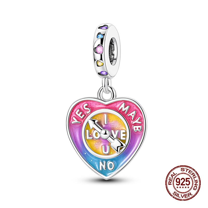 Neue Kupfer Romantische Liebesbrief Hochzeit Ringe Charms Perlen Passend für 3mm Original Armband DIY Schmuck Verlobungsgeschenke