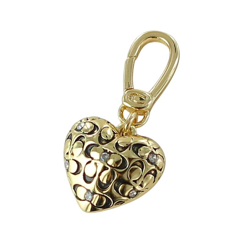 COACH C-shaped logo lobster clasp design pendant women s gold золотой