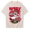 Camiseta Retro Y2k Diseño de Niffty de Hazbin Hotel Hip Hop Harajuku Manga Corta Cuello Redondo Camisa Casual Regalo Unisex 100% Algodón