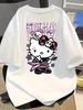 Fashionable Casual Womens Printed Pattern Pure Cotton Short Sleeve Comfortable Loose Oversized Womens TShirt