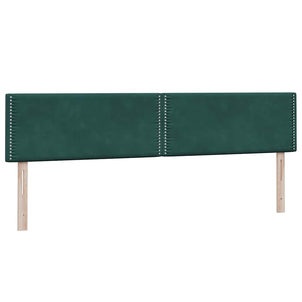 Box Spring Bed with Mattress Dark Green 180x220 cm Velvet