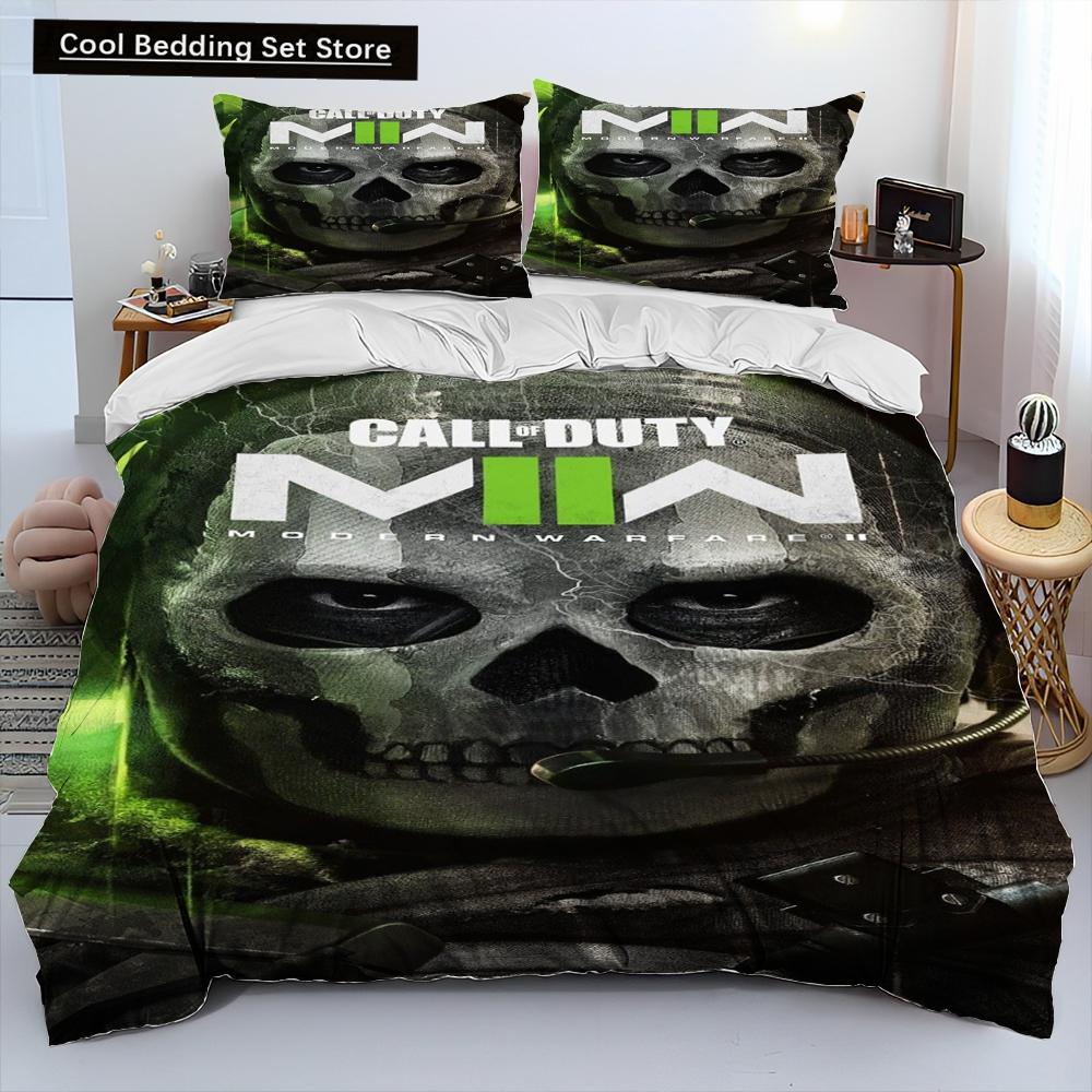 3D-Druck Spiel Call of Duty Bettdecke Bettwäscheset, Bettbezug Bettset Steppdecke Kissenbezug, King Queen Size Bettwäscheset Kinder