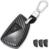 for Chevy for GMC Key Fob Cover, ABS Carbon Fiber Pattern Key Case for 2021 2022 2023 2024 for Chevy Suburban Tahoe Silverado 1500 2500 3500 Colorado