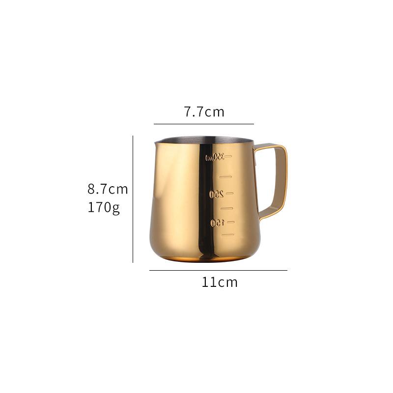 Coffee Art Pitcher Kitchen Accessories Milk Frother Pitcher Espresso Cappuccino Coffee Latte Milk Frother Cup Stainless Steel