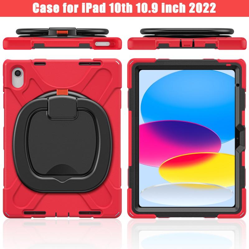 Silicone Kids Tablet Stand Case IPad 10th Gen Shockproof Full Coverage With Built-in Kickstand