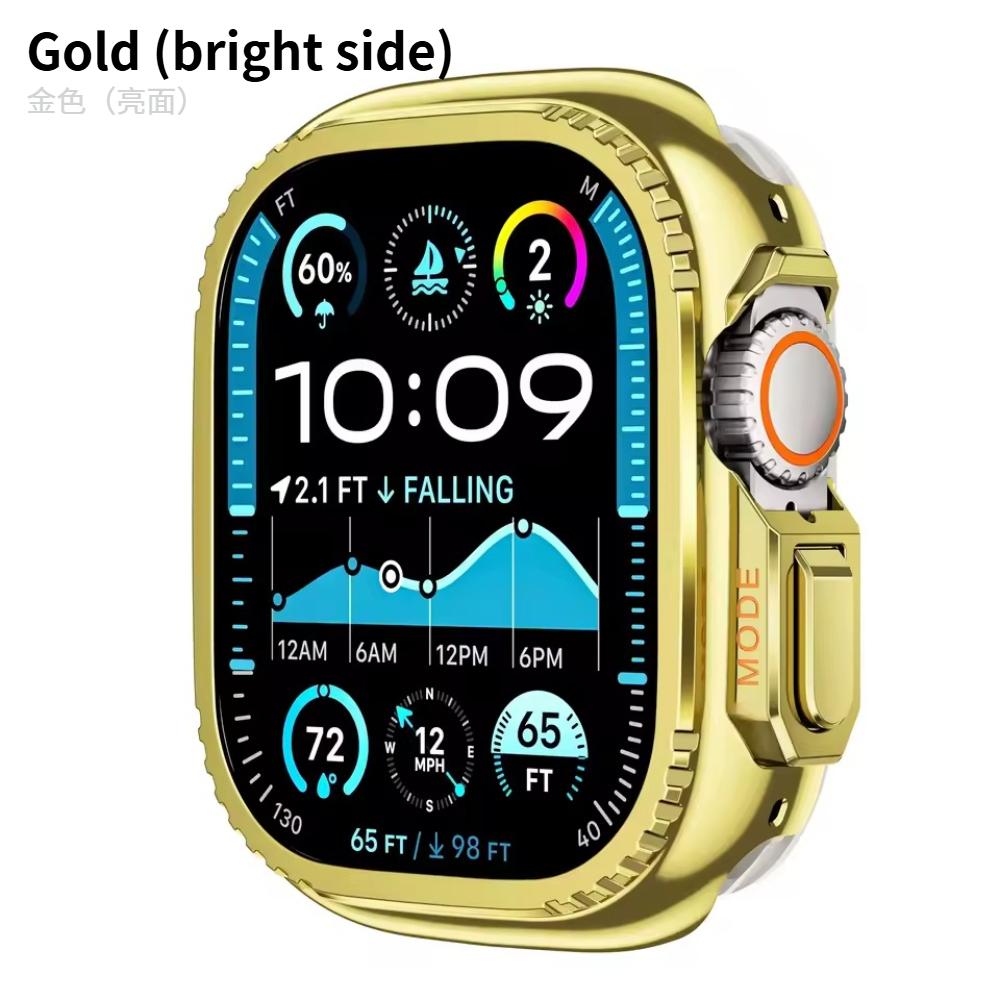 

Металевий чохол для Apple Watch Ultra3 49 мм 46 мм 45 мм 44 мм 42 мм Чохол-протектор Алюмінієва кришка Бамперна рамка для IWatch Series 11 10 987654SE 44mm золотий