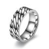 Men's Rotating Cross Titanium Steel Ring - European & American Style Stainless Steel Jewelry
