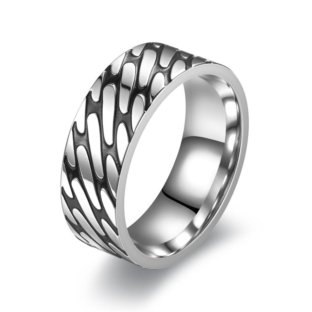 Men's Rotating Cross Titanium Steel Ring - European & American Style Stainless Steel Jewelry