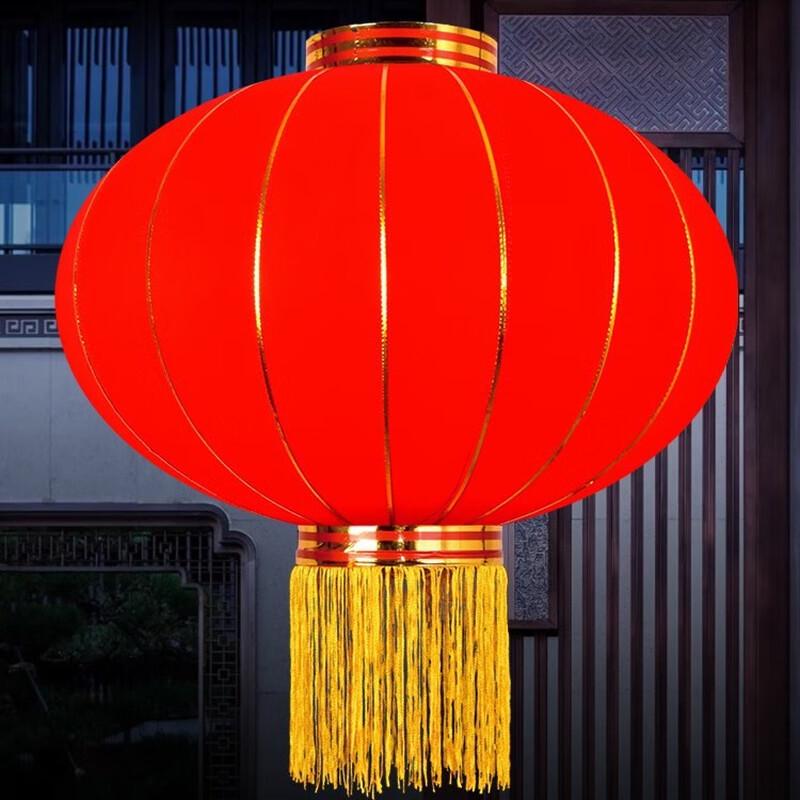 HEIXIE Large Red Flocking Decorative Lanterns
