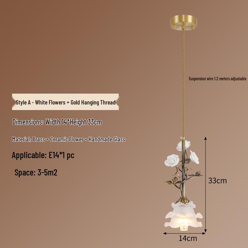 American Minimalist Copper Pendant Lamp for Modern Bedside Use