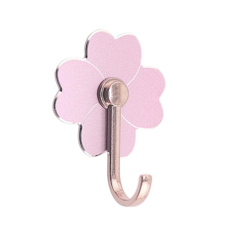 Four-Leaf Clover Adhesive Aluminum Hook for Bathroom & Kitchen