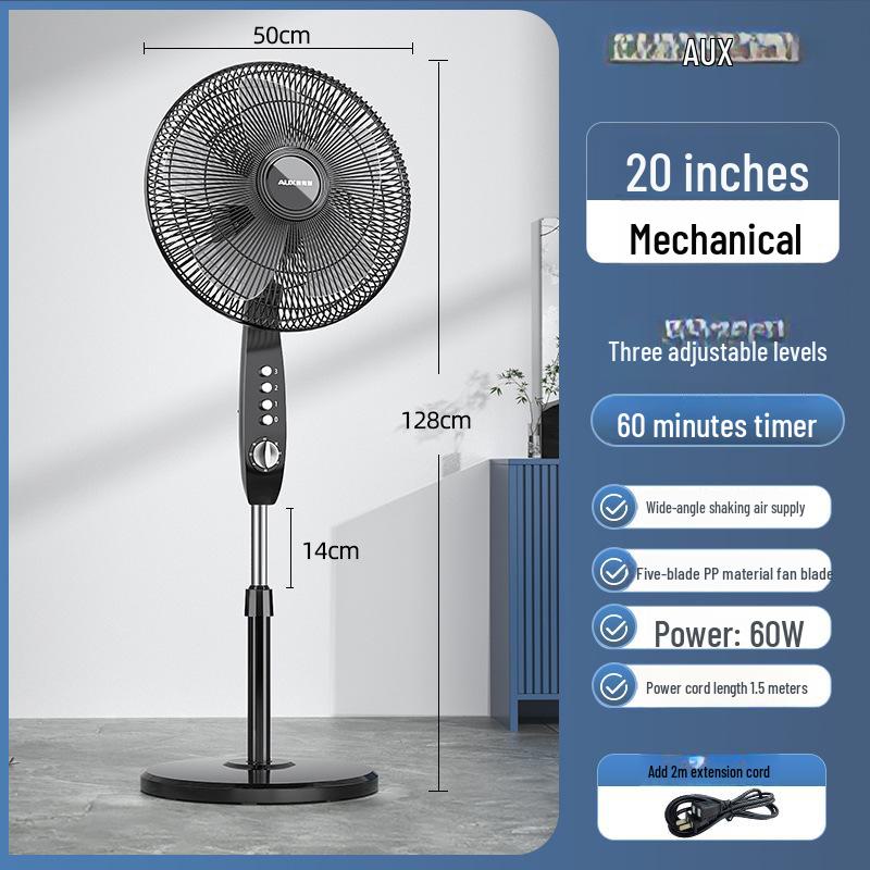 Remote Controlled Quiet Oscillating Floor Fan for Home or Office