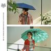 Mabu Folding Sun Rain 12 Navy Rain UV Light Sun Japanese For Men and Women Parasol, Umbrella, Umbrella, Unisex, 55cm, Ribs, "Edo" Design, Blue,