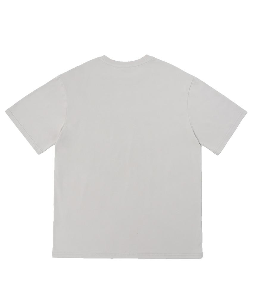 MATCHGLOBE Dumbbell Cat Oversized Tee (Beige)