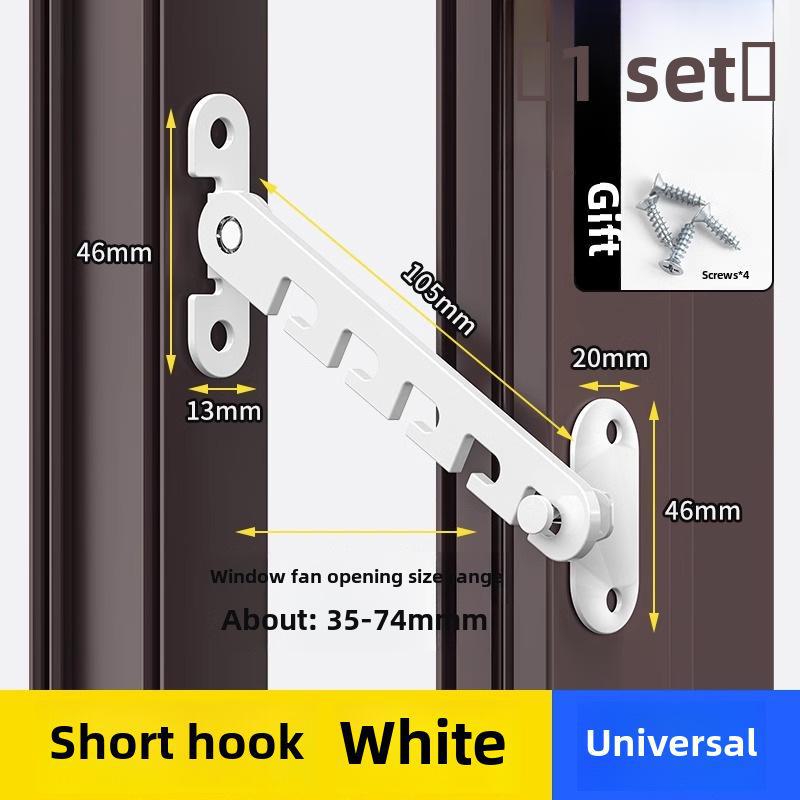 Blocare de siguranță pentru copii pentru ferestre și uși - cârlig de sprijin rezistent la vânt