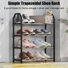 Four Layer Trapezoidal Shoe Rack Multifunctional Easy Assembly Home Dormitory Storage Cabinet for Balcony
